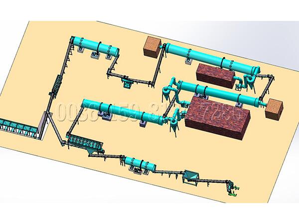 1 Chicken manure organic fertilizer production line